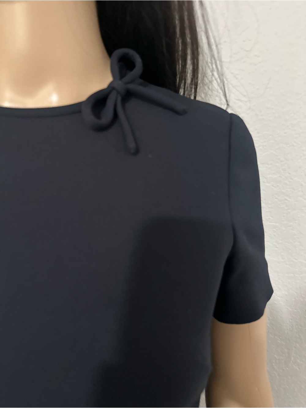 Valentino Garavani Navy Mini Shift Dress with Neck Tie - Picture 6 of 12